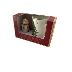 Spode Mug Ceramic Christmas Tree Puppy Ornament Holiday Gift Set